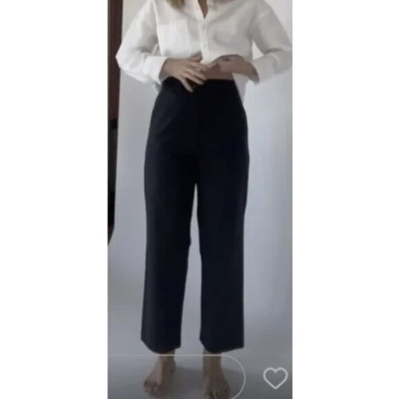 GILLIAN STEVENS Ollie Trouser Pants Black Corduroy Minimalist Size 3XL NWT - Picture 1 of 12